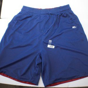 Starter Atlhletic Shorts RED silky + BLUE mesh net